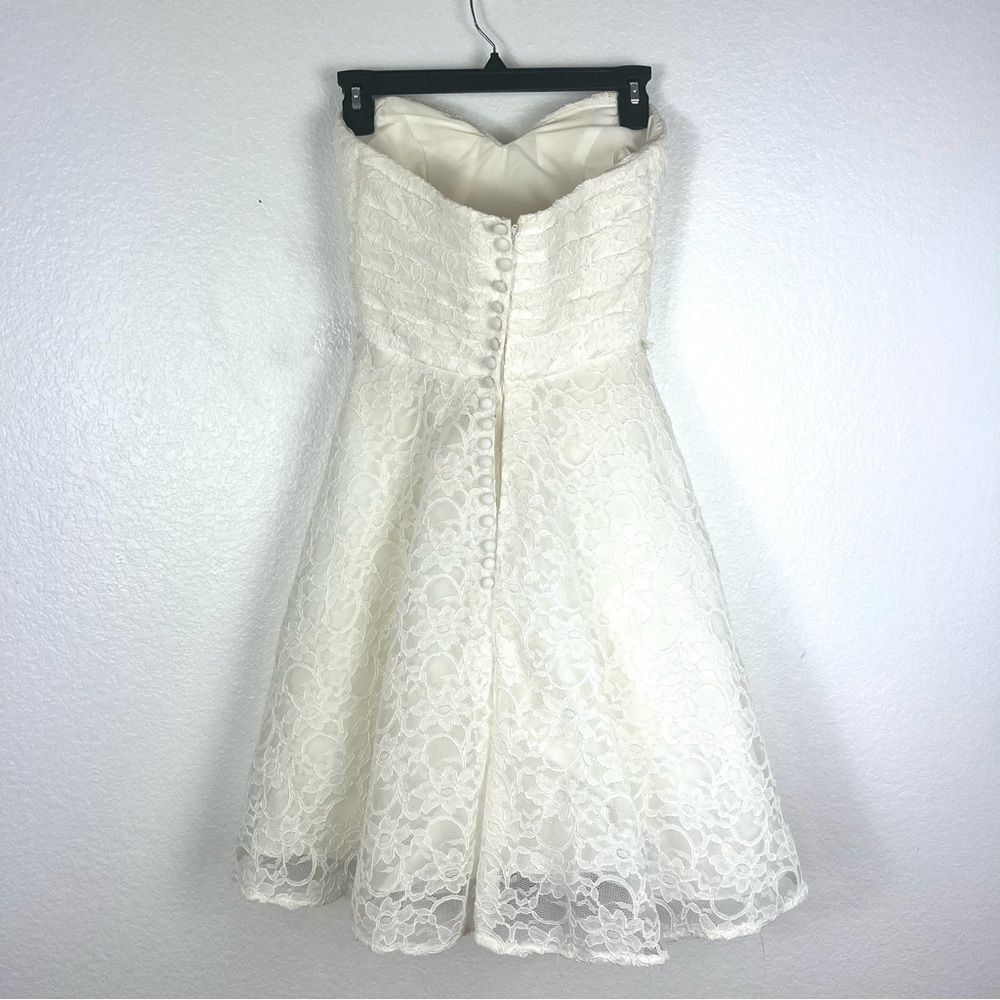 Lace Morilee Bridesmaid Dress with Sweetheart Neckline and Button Back size 4 - Picture 9 of 11